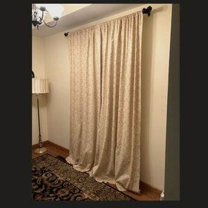 50 x 96 set of 2 Pottery Barn Sammie Medallion Tile Pole Top Drape